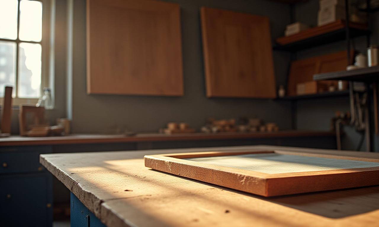 Artisan workshop with high-end wood samples