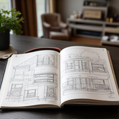 Interior design consultation sketch